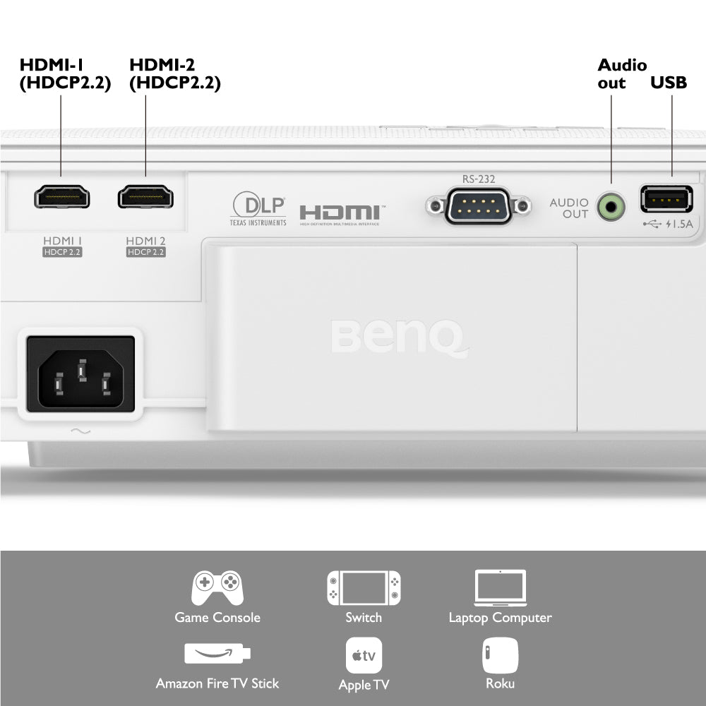 BenQ W1800 | 4K HDR home theater projector with 100% Rec. 709