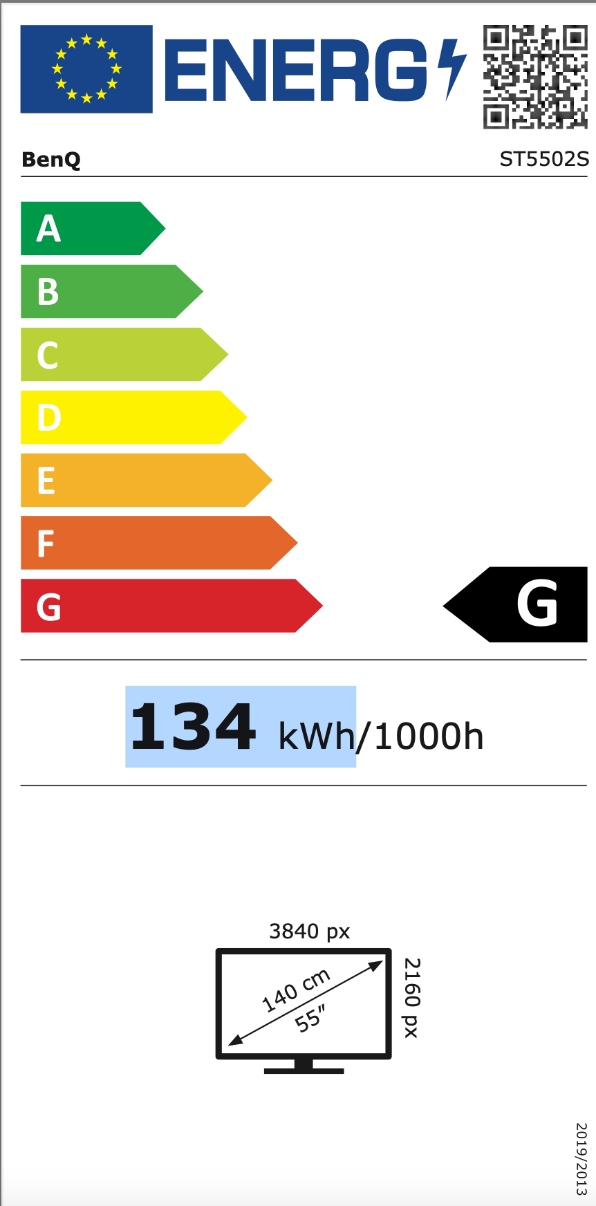 ST5502S | 55" Professional Smart Signage Display Energy