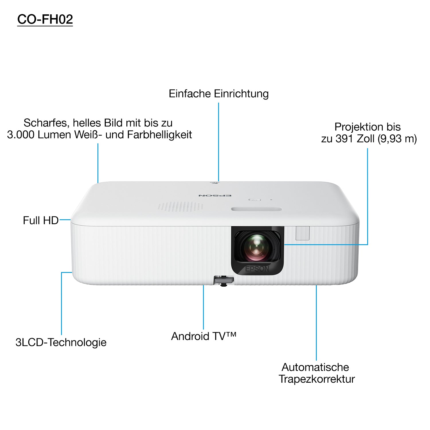 Epson CO-FH02 Full HD-Projektor mit 1080p, 3.000 Lumen kaufen